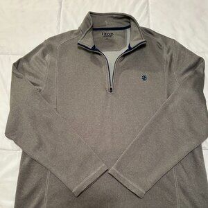 Izod Golf Men's XL Pullover 1/4 Zip Grey Golfer Sweatshirt 512277